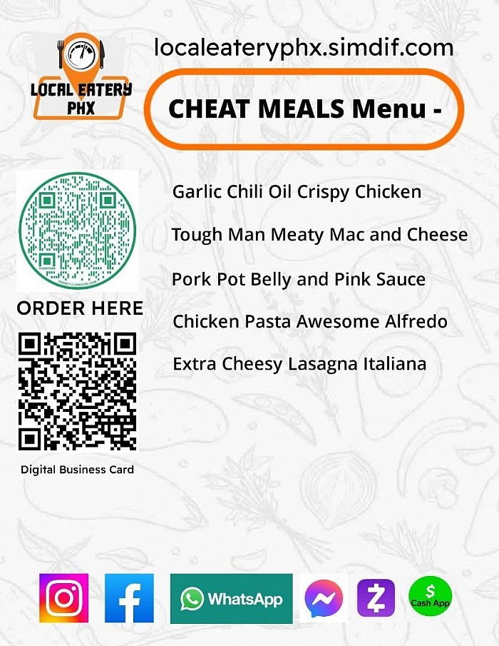 Cheat Meals Menu